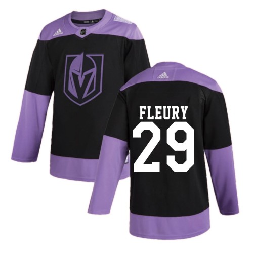 Men's Vegas Golden Knights Marc-André Fleury #29 Adidas Black Hockey Fights Cancer Practice Jersey Men's Vegas Golden Knights Marc-André Fleury #29 Adidas Black Hockey Fights Cancer Practice Jersey