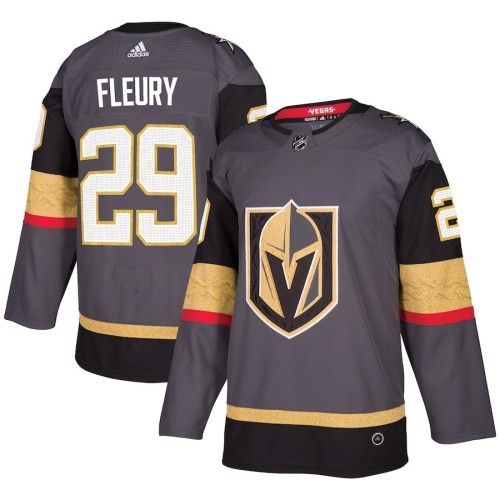 Men's Vegas Golden Knights Marc-André Fleury #29 Adidas Gray Authentic Player Jersey Men's Vegas Golden Knights Marc-André Fleury #29 Adidas Gray Authentic Player Jersey