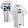 Men's Detroit Tigers Miguel Cabrera 24# Nike White Home 2020 Jersey Men's Detroit Tigers Miguel Cabrera 24# Nike White Home 2020 Jersey