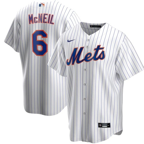 Men's New York Mets Jeff McNeil #6 Nike White&Royal Home 2020 Jersey Men's New York Mets Jeff McNeil #6 Nike White&Royal Home 2020 Jersey