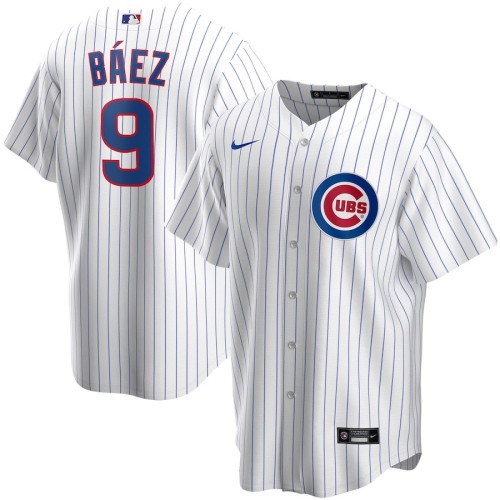 Men's Chicago Cubs Javier Baez #9 Nike White Home Player Jersey Men's Chicago Cubs Javier Baez #9 Nike White Home Player Jersey