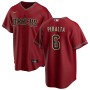 Men's Arizona Diamondbacks David Peralta #6 Nike Red 2020 Alternate Jersey Men's Arizona Diamondbacks David Peralta #6 Nike Red 2020 Alternate Jersey