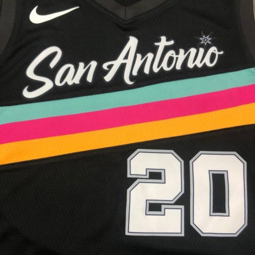 Men's San Antonio Spurs Manu Ginobili #20 Nike Black 20/21 Swingman Jersey-City Edition Men's San Antonio Spurs Manu Ginobili #20 Nike Black 20/21 Swingman Jersey-City Edition