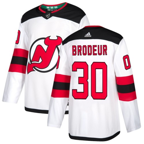 Men's New Jersey Devils Martin Brodeur #30 adidas White Away Authentic Jersey Men's New Jersey Devils Martin Brodeur #30 adidas White Away Authentic Jersey