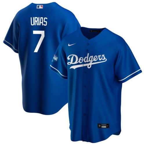 Men's Los Angeles Dodgers Julio Urías #7 Nike Royal 2020 World Series Champions Home Jersey Men's Los Angeles Dodgers Julio Urías #7 Nike Royal 2020 World Series Champions Home Jersey
