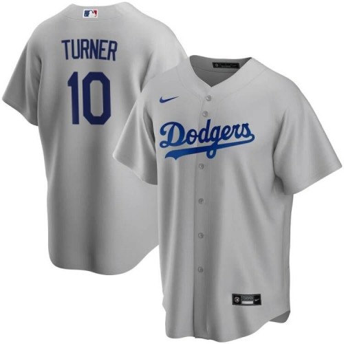 Men's Los Angeles Dodgers Justin Turner #10 Nike Gray 2020 Jersey Men's Los Angeles Dodgers Justin Turner #10 Nike Gray 2020 Jersey