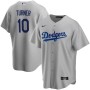 Men's Los Angeles Dodgers Justin Turner #10 Nike Gray 2020 Jersey Men's Los Angeles Dodgers Justin Turner #10 Nike Gray 2020 Jersey