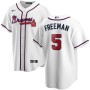 Men's Atlanta Braves Freddie Freeman #5 White Home 2020 Player Jersey Men's Atlanta Braves Freddie Freeman #5 White Home 2020 Player Jersey