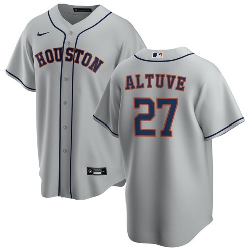Men's Houston Astros José Altuve #27 Nike Gray Road Home 2020 Jersey Men's Houston Astros José Altuve #27 Nike Gray Road Home 2020 Jersey