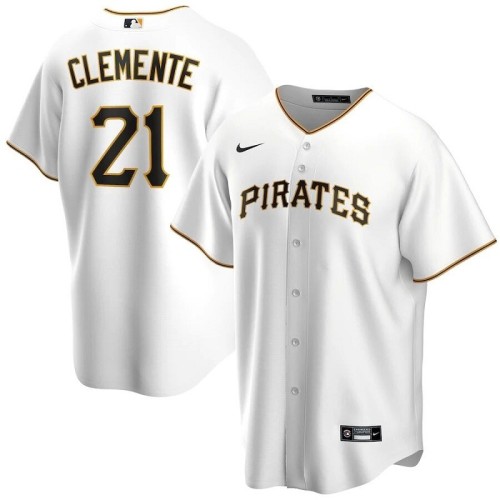 Men's Pittsburgh Pirates Roberto Clemente #21 Nike White Home 2020 Jersey Men's Pittsburgh Pirates Roberto Clemente #21 Nike White Home 2020 Jersey