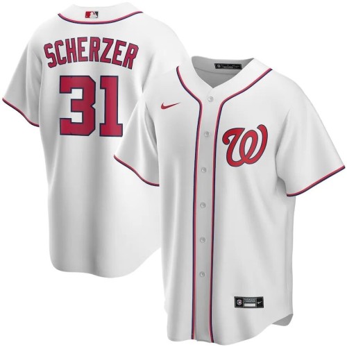 Men's Washington Nationals Max Scherzer #31 Nike White Home 2020 Replic Jersey Men's Washington Nationals Max Scherzer #31 Nike White Home 2020 Replic Jersey