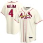 Men's St. Louis Cardinals Yadier Molina #4 Nike Cream Alternate 2020 Jersey Men's St. Louis Cardinals Yadier Molina #4 Nike Cream Alternate 2020 Jersey
