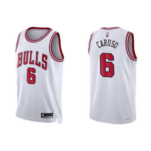 Men's Chicago Bulls Alex Caruso #6 Nike White 2021/22 Diamond Swingman NBA Jersey - Icon Edition Men's Chicago Bulls Alex Caruso #6 Nike White 2021/22 Diamond Swingman NBA Jersey - Icon Edition