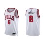 Men's Chicago Bulls Alex Caruso #6 Nike White 2021/22 Diamond Swingman NBA Jersey - Icon Edition Men's Chicago Bulls Alex Caruso #6 Nike White 2021/22 Diamond Swingman NBA Jersey - Icon Edition