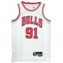 Men's Chicago Bulls Dennis Rodman #91 Nike White 2021/22 Swingman NBA Jersey - Icon Edition Men's Chicago Bulls Dennis Rodman #91 Nike White 2021/22 Swingman NBA Jersey - Icon Edition