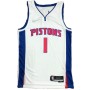 Men's Detroit Pistons Allen Iverson #1 Nike White 2021/22 Swingman NBA Jersey - Icon Edition Men's Detroit Pistons Allen Iverson #1 Nike White 2021/22 Swingman NBA Jersey - Icon Edition