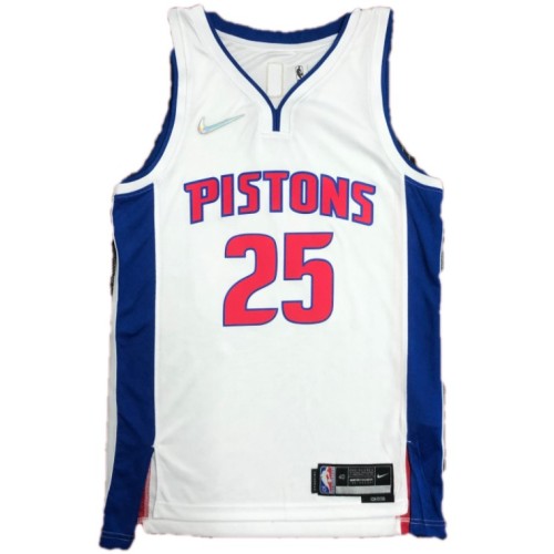 Men's Detroit Pistons Derrick Rose #25 Nike White 2021/22 Swingman NBA Jersey - Icon Edition Men's Detroit Pistons Derrick Rose #25 Nike White 2021/22 Swingman NBA Jersey - Icon Edition