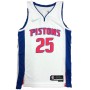 Men's Detroit Pistons Derrick Rose #25 Nike White 2021/22 Swingman NBA Jersey - Icon Edition Men's Detroit Pistons Derrick Rose #25 Nike White 2021/22 Swingman NBA Jersey - Icon Edition