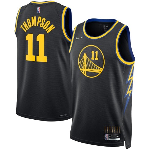 Men's Golden State Warriors Klay Thompson #11 Black 2021/22 Swingman Jersey - City Edition Men's Golden State Warriors Klay Thompson #11 Black 2021/22 Swingman Jersey - City Edition