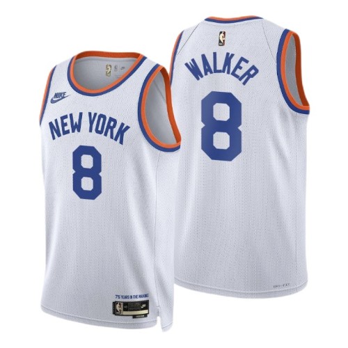 Men's New York Knicks Kemba Walker #8 White 2021/22 Swingman Jersey - Classic Edition Men's New York Knicks Kemba Walker #8 White 2021/22 Swingman Jersey - Classic Edition
