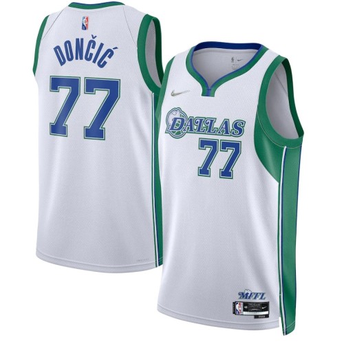 Men's Dallas Mavericks Luka Doncic #77 White 2021/22 Swingman Jersey - City Edition Men's Dallas Mavericks Luka Doncic #77 White 2021/22 Swingman Jersey - City Edition