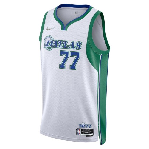 Men's Dallas Mavericks Luka Doncic #77 White 2021/22 Swingman Jersey - City Edition Men's Dallas Mavericks Luka Doncic #77 White 2021/22 Swingman Jersey - City Edition