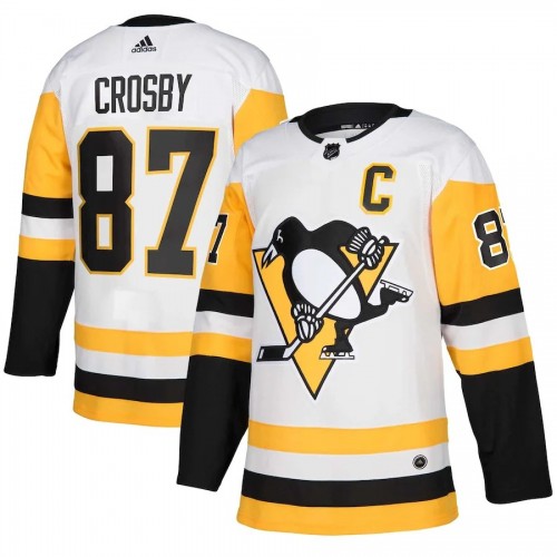 Men's Pittsburgh Penguins Sidney Crosby #87 adidas White Authentic Player Jersey Men's Pittsburgh Penguins Sidney Crosby #87 adidas White Authentic Player Jersey