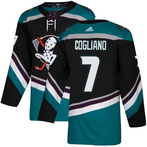 Men's Anaheim Ducks Andrew Cogliano #7 adidas Green Alternate Authentic Jersey Men's Anaheim Ducks Andrew Cogliano #7 adidas Green Alternate Authentic Jersey