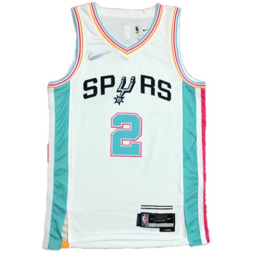 Men's San Antonio Spurs Kawhi Leonard #2 Nike White 2021/22 Swingman Jersey - City Edition Men's San Antonio Spurs Kawhi Leonard #2 Nike White 2021/22 Swingman Jersey - City Edition