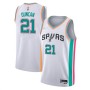 Men's San Antonio Spurs Tim Duncan #21 Nike White 2021/22 Swingman Jersey - City Edition Men's San Antonio Spurs Tim Duncan #21 Nike White 2021/22 Swingman Jersey - City Edition