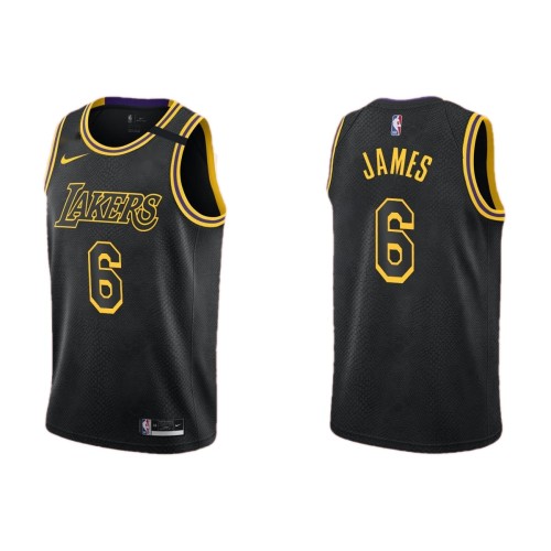 Men's Los Angeles Lakers LeBron James #6 Black Swingman Jersey - City Edition Men's Los Angeles Lakers LeBron James #6 Black Swingman Jersey - City Edition