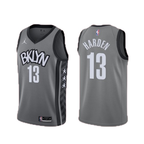 Men's Brooklyn Nets James Harden #13 Jordan Gray 2020/21 Swingman Jersey - Statement Edition Men's Brooklyn Nets James Harden #13 Jordan Gray 2020/21 Swingman Jersey - Statement Edition
