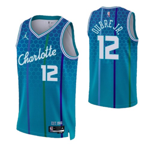 Men's Charlotte Hornets Kelly Oubre #12 Nike Blue 2021/22 Swingman NBA Jersey - City Edition Men's Charlotte Hornets Kelly Oubre #12 Nike Blue 2021/22 Swingman NBA Jersey - City Edition