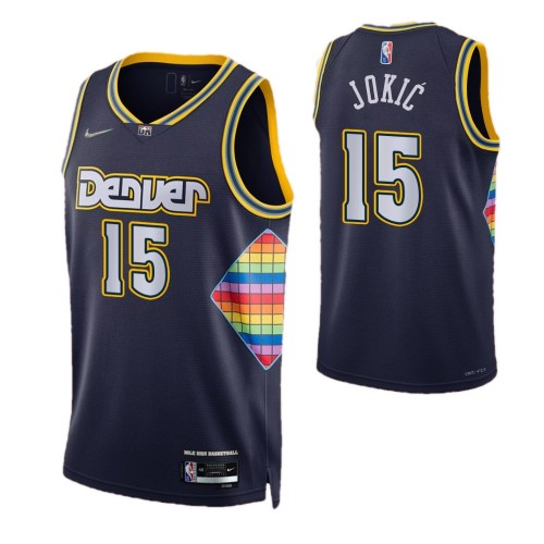 Men's Denver Nuggets Nikola Jokic #15 Nike Navy 2021/22 Swingman NBA Jersey - City Edition Men's Denver Nuggets Nikola Jokic #15 Nike Navy 2021/22 Swingman NBA Jersey - City Edition