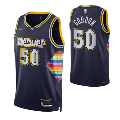 Men's Denver Nuggets Aaron Gordon #50 Nike Navy 2021/22 Swingman NBA Jersey - City Edition Men's Denver Nuggets Aaron Gordon #50 Nike Navy 2021/22 Swingman NBA Jersey - City Edition