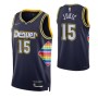 Men's Denver Nuggets Nikola Jokić #15 Nike Navy 2021/22 Swingman NBA Jersey - City Edition Men's Denver Nuggets Nikola Jokić #15 Nike Navy 2021/22 Swingman NBA Jersey - City Edition