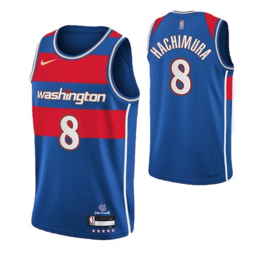 Men's Washington Wizards Rui Hachimura #8 Nike Royal 2021/22 Swingman NBA Jersey - City Edition Men's Washington Wizards Rui Hachimura #8 Nike Royal 2021/22 Swingman NBA Jersey - City Edition