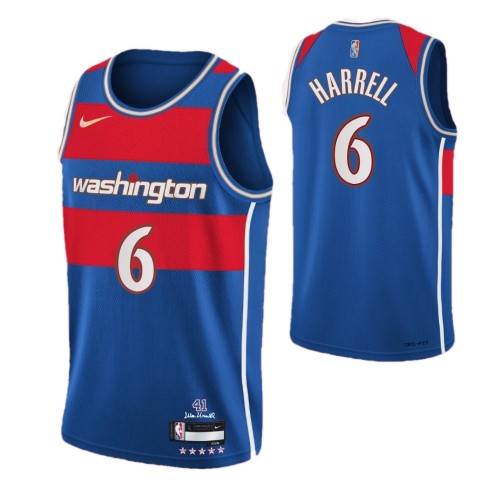 Men's Washington Wizards Montrezl Harrell #6 Nike Royal 2021/22 Swingman NBA Jersey - City Edition Men's Washington Wizards Montrezl Harrell #6 Nike Royal 2021/22 Swingman NBA Jersey - City Edition