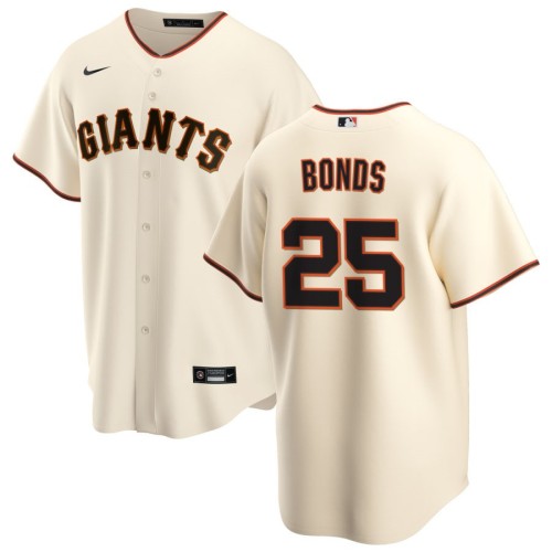 Men's San Francisco Giants BONDS #25 Nike Cream Home 2020 Jersey Men's San Francisco Giants BONDS #25 Nike Cream Home 2020 Jersey