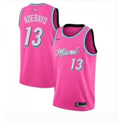 Men's Miami Heat Bam Adebayo #13 Pink 19-20 Swingman Jersey - City Edition Men's Miami Heat Bam Adebayo #13 Pink 19-20 Swingman Jersey - City Edition