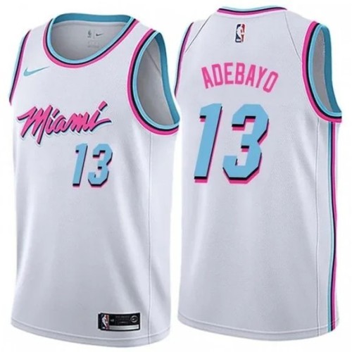 Men's Miami Heat Bam Adebayo #13 White 19-20 Swingman Jersey - City Edition Men's Miami Heat Bam Adebayo #13 White 19-20 Swingman Jersey - City Edition