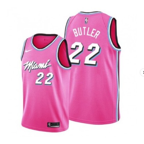 Men's Miami Heat Jimmy Butler #22 Pink 19-20 Swingman Jersey - City Edition Men's Miami Heat Jimmy Butler #22 Pink 19-20 Swingman Jersey - City Edition
