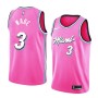 Men's Miami Heat Dwyane Wade #3 Pink 19-20 Swingman Jersey - City Edition Men's Miami Heat Dwyane Wade #3 Pink 19-20 Swingman Jersey - City Edition