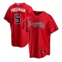 Men's Atlanta Braves Freddie Freeman #5 Red 2020 Player Jersey Men's Atlanta Braves Freddie Freeman #5 Red 2020 Player Jersey
