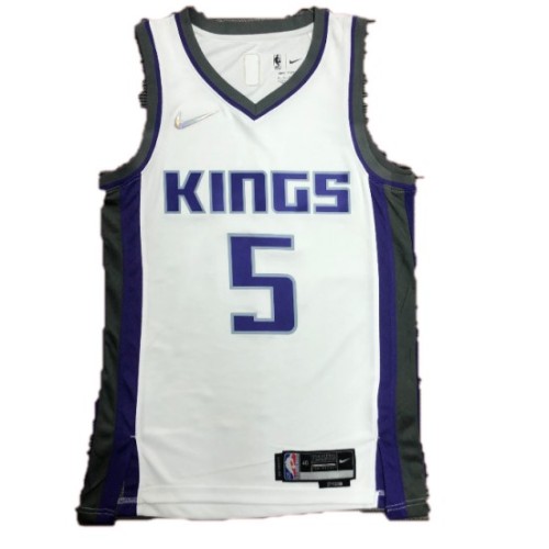 Men's Sacramento Kings De'Aaron Fox #5 Nike White 2021/22 Swingman NBA Jersey - Association Edition Men's Sacramento Kings De'Aaron Fox #5 Nike White 2021/22 Swingman NBA Jersey - Association Edition