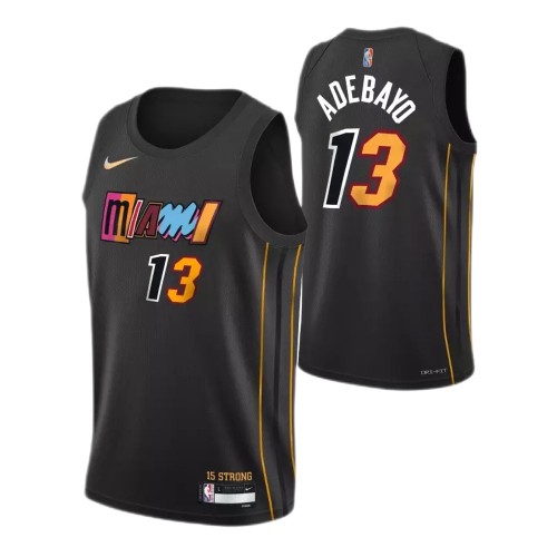 Men's Miami Heat Bam Adebayo #13 Nike Black 2021/22 Swingman Jersey - City Edition Men's Miami Heat Bam Adebayo #13 Nike Black 2021/22 Swingman Jersey - City Edition