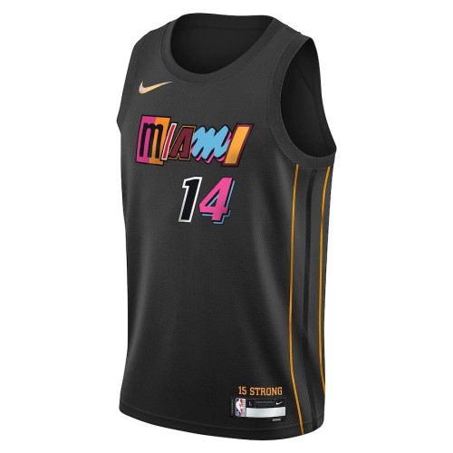 Men's Miami Heat Tyler Herro #14 Nike Black 2021/22 Swingman Jersey - City Edition Men's Miami Heat Tyler Herro #14 Nike Black 2021/22 Swingman Jersey - City Edition