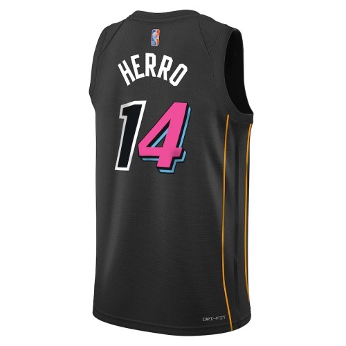 Men's Miami Heat Tyler Herro #14 Nike Black 2021/22 Swingman Jersey - City Edition Men's Miami Heat Tyler Herro #14 Nike Black 2021/22 Swingman Jersey - City Edition