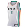 Men's San Antonio Spurs Dejounte Murray #5 Nike White 2021/22 Swingman Jersey - City Edition Men's San Antonio Spurs Dejounte Murray #5 Nike White 2021/22 Swingman Jersey - City Edition