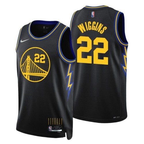 Men's Golden State Warriors Andrew Wiggins #22 Black 2021/22 Swingman Jersey - City Edition Men's Golden State Warriors Andrew Wiggins #22 Black 2021/22 Swingman Jersey - City Edition